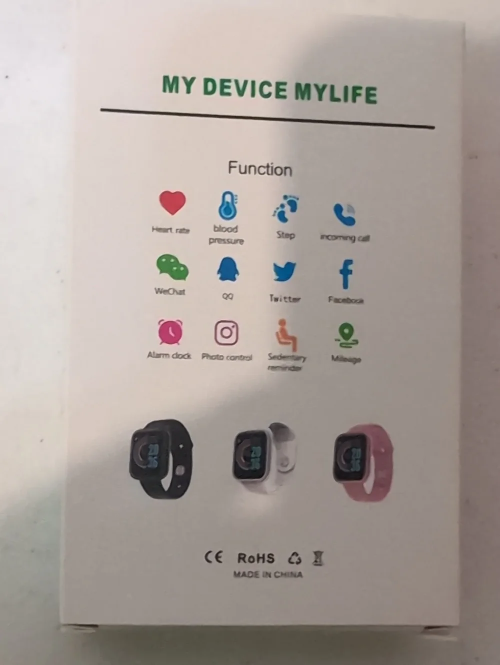 Smart Bracelet Fitness Watch - Black